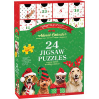 EUROGRAPHICS Puzzle Adventní kalendář: Vánoční tlapky 24x50 dílků