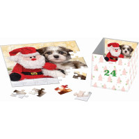 EUROGRAPHICS Puzzle Adventní kalendář: Vánoční tlapky 24x50 dílků
