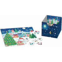 EUROGRAPHICS Puzzle Adventní kalendář: Vánoční vesnice 24x50 dílků
