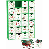 EUROGRAPHICS Puzzle Adventní kalendář: Vánoční vousky 24x50 dílků