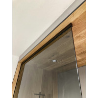 Polysan ARCHITEX sada pro uchycení skla, podlaha-stěna-strop, 1610x2600mm, černá mat AL2616B
