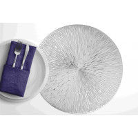 Prostírání ZAYNE 38 cm - stříbrné