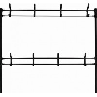 Předsíňový věšák s 5 policemi FRIDA 80x26x172 cm - černý