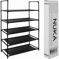 Police na boty NUKA - 5 pater - 57x28x88 cm - černá