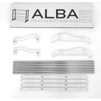 Police na boty ALBA - 4 patra - 50x16x50 cm - bílá