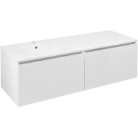Sapho LOREA skříňka s umyvadlem 141x46x51, 5cm (70+70cm), levá, bílá mat LE070-3131-L-04