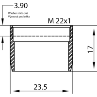Sapho NEOPERL perlátor úsporný 6 l/min, vnitřní závit M22x1, chrom 3074.106