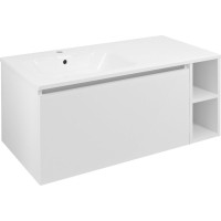 Sapho LOREA skříňka s umyvadlem 101x46x51, 5cm (80+20cm), levá, bílá mat LE080-3131-L-01