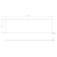 Sapho LOREA deska Rockstone 181x1, 2x51, 5cm, black attica LE180-0598