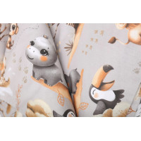 Dětské bavlněné povlečení do postýlky 120x90 cm BABYMAM PREMIUM - Dobrodružství v džungli