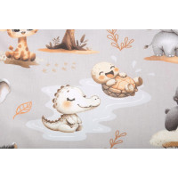 Dětské bavlněné povlečení do postýlky 120x90 cm BABYMAM PREMIUM - Dobrodružství v džungli