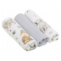Dětské mušelínové pleny BABYMAM PREMIUM 60x75 cm - sada 3 ks - Lesní zvířátka
