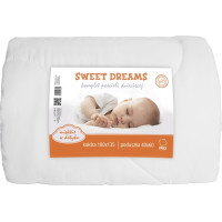 Dětská peřinka a prošívaný polštář do postýlky SWEET DREAMS - 135x100 cm + 40x60 cm
