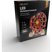 Solight LED vánoční kolotoč, otáčející se, 7x LED, 30cm, 2x AA