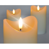 Solight sada LED svíček z přírodního vosku, 3ks, AAA