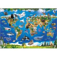 Dino Puzzle Mapa zvířat 100 XL dílků