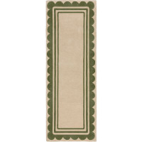 Ručně všívaný běhoun Lois Scallop Green