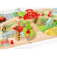 Bigjigs Rail Dřevěná vláčkodráha a stůl