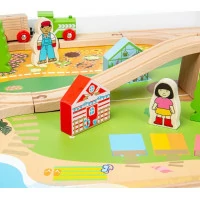 Bigjigs Rail Dřevěná vláčkodráha a stůl