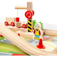 Bigjigs Rail Dřevěná vláčkodráha a stůl