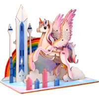 EscapeWelt 3D dřevěné puzzle Jednorožec