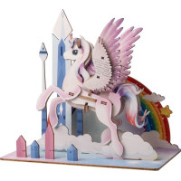 EscapeWelt 3D dřevěné puzzle Jednorožec