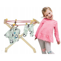 Dřevěná pračka s příslušenstvím - přírodní