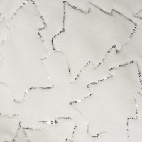 Povlak na polštář SPARKLE Stromečky - imitace kožešiny - 45x45 cm - bílý/stříbrný