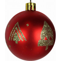 Vánoční závěsné baňky na stromeček FESTIVE 6 cm - 16 ks - červené/zelené/bílé