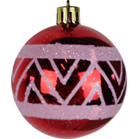 Vánoční závěsné baňky na stromeček FESTIVE 6 cm - 16 ks - červené/zelené/bílé