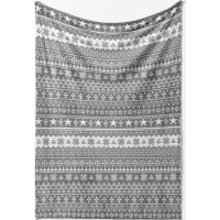 Vánoční deka NORWEGIAN 130x170 cm - šedá/bílá