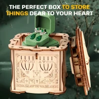 EscapeWelt 3D dřevěná skládačka Pirate's Treasure Chest Box složená