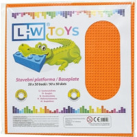 L-W Toys Velká podložka na stavění 50x50 bodů oranžová