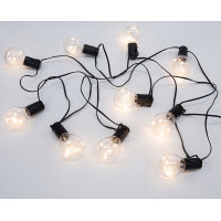 Solight venkovní řetěz s dekorativním LED žárovkami, 10x micro LED, žárovka, 3m, 3xAA