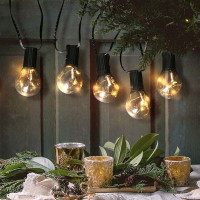 Solight venkovní řetěz s dekorativním LED žárovkami, 10x micro LED, žárovka, 3m, 3xAA