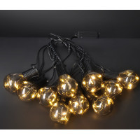 Solight venkovní řetěz s dekorativním LED žárovkami, 10x micro LED, žárovka, 3m, 3xAA