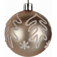 Vánoční závěsné baňky na stromeček FESTIVE 6 cm - 16 ks - bílé/zlaté