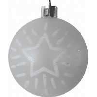 Vánoční závěsné baňky na stromeček FESTIVE 6 cm - 16 ks - bílé/zlaté