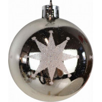 Vánoční závěsné baňky na stromeček FESTIVE 6 cm - 16 ks - bílé/zlaté