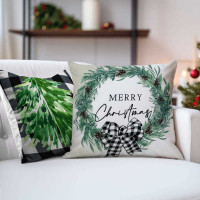 Povlak na polštář NORDIC Velvet 45x45 cm - Zelený strom