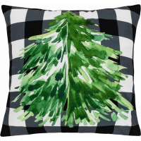 Povlak na polštář NORDIC Velvet 45x45 cm - Zelený strom