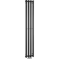 Sapho PILON otopné těleso 270x1800mm, se čtyřmi háčky pro ručník, černá mat IZ122T
