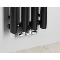Sapho PILON otopné těleso 270x1800mm, se čtyřmi háčky pro ručník, černá mat IZ122T