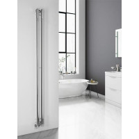 Sapho PILON otopné těleso 122x1800mm, se dvěma háčky pro ručník, chrom IZ123T