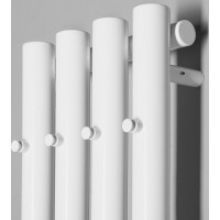 Sapho PILON otopné těleso 270x1800mm, se čtyřmi háčky pro ručník, bílá mat IZ121T