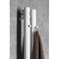 Sapho PILON otopné těleso 122x1800mm, se dvěma háčky pro ručník, bílá mat IZ125T