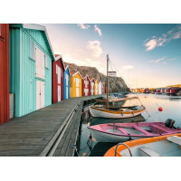 RAVENSBURGER Puzzle Skandinávie: Loděnice ve Smogenu, Švédsko 500 dílků