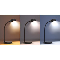 Solight LED stolní lampička, 4,5W, 300lm, 3CCT, černá, podstavec
