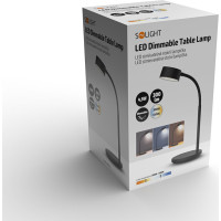 Solight LED stolní lampička, 4,5W, 300lm, 3CCT, černá, podstavec