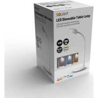 Solight LED stolní lampička, 4,5W, 300lm, 3CCT, bílá, podstavec